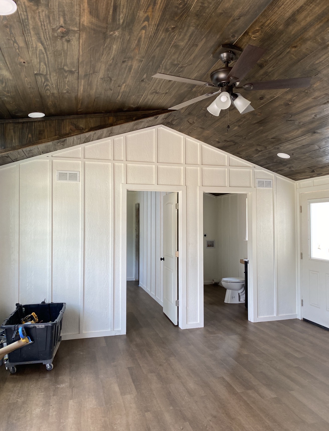 Finished tiny home interior